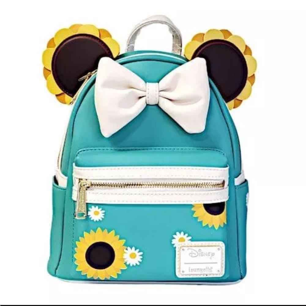 Disney Loungefly Sunflower Minnie Mouse Mini Backpack Exclusive NWT